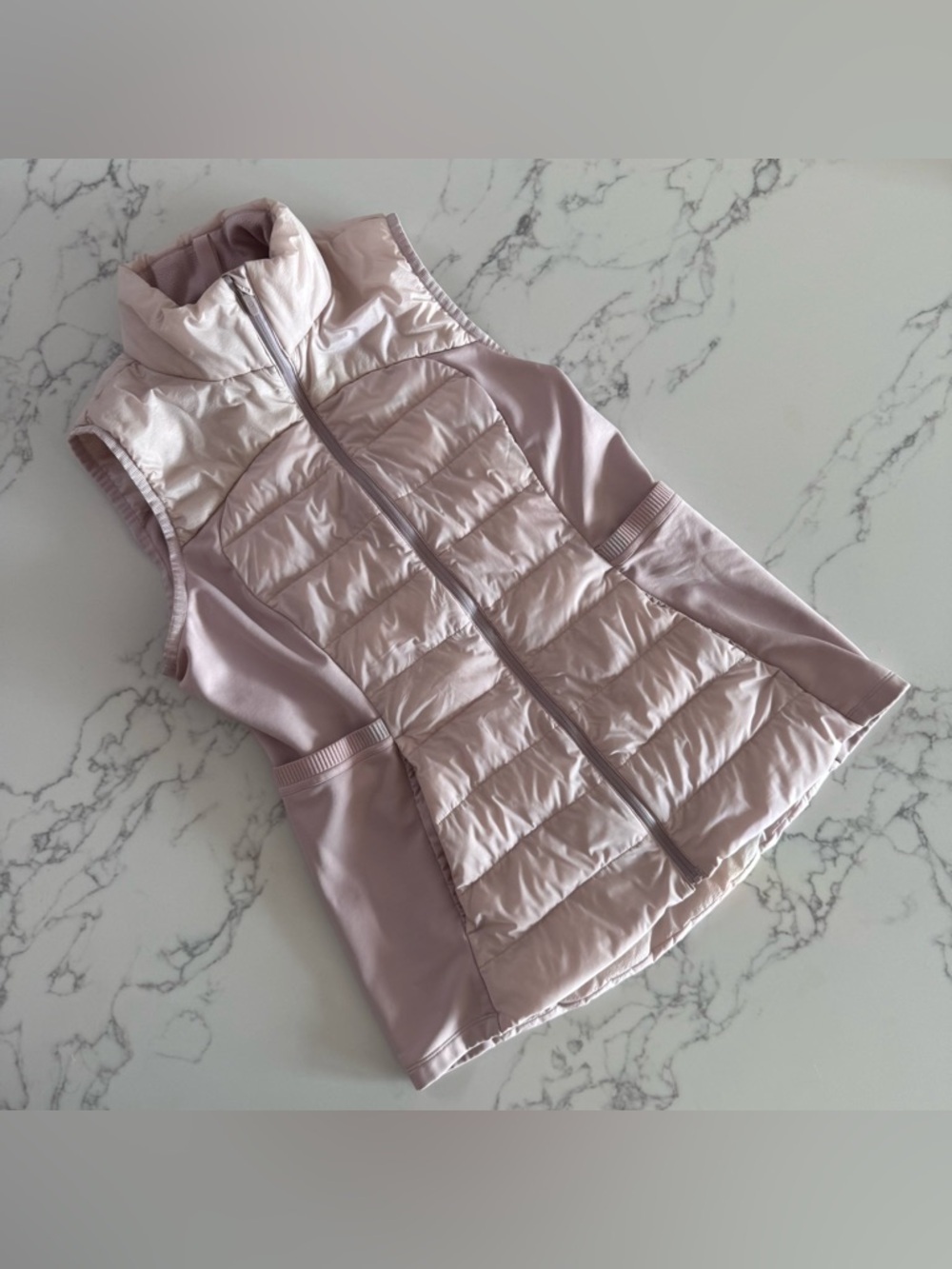 Lululemon Down For It All Vest - Porcelain Pink - Size 10 - Picture 2 of 6